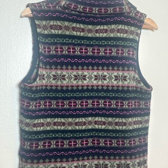 Chaps‎ Multicolor Knit Vest button front size M library ready - Picture 5 of 6